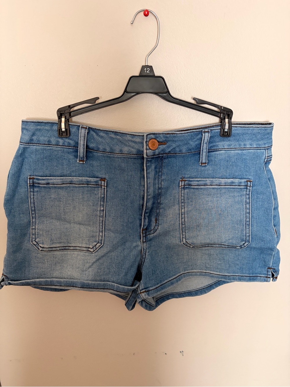 SO Light Blue Denim Patch-Pocket Women's Shorts